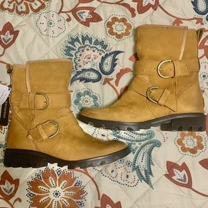 Sorel Women's Phoenix Moto Shearling Boots size7.5